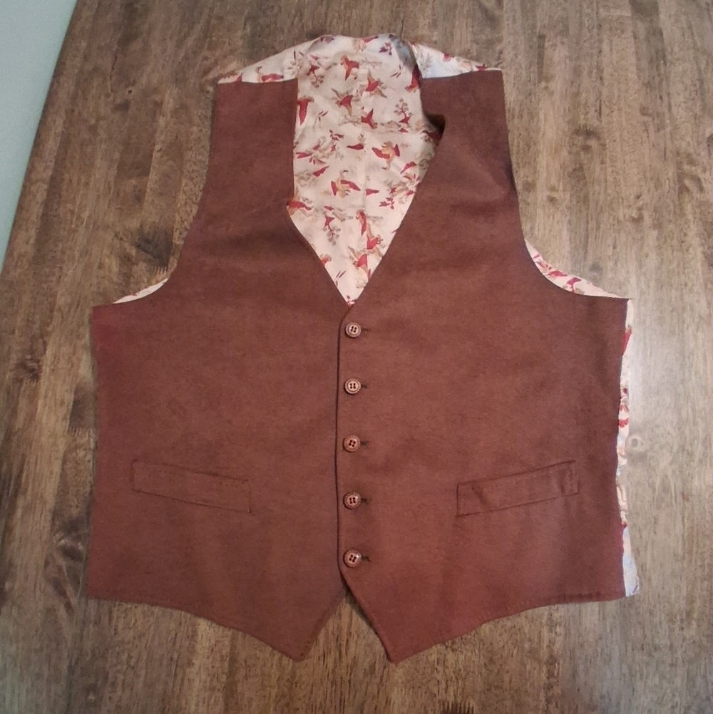 Vintalg Handmade Faux Suede With Duck Print Detail L See Measurements